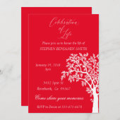 ライフお祝いメモリアルサービスNavy Tree Inv 招待状 (正面/裏面)