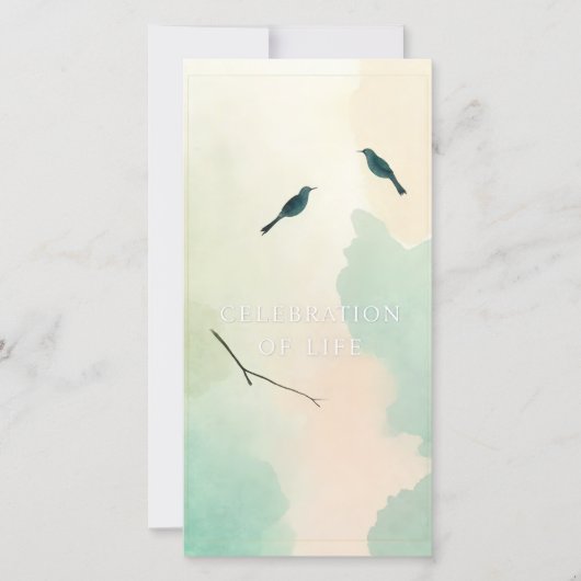 ライフお祝い手作り葬儀招待状 (正面)