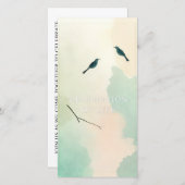 ライフお祝い手作り葬儀招待状 (正面/裏面)