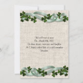 ライフお祝い招待状アイリッシュケルト十字架 招待状 (裏面)