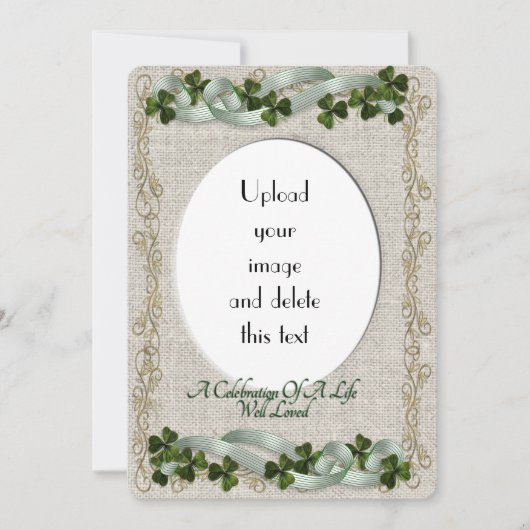 ライフお祝い招待状アイルランドテーマ 招待状 (正面)