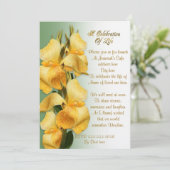 ライフお祝い招待状カンナリリー 招待状 (スタンド正面)