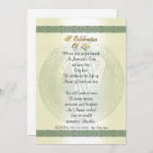 ライフお祝い招待状ケルト結び目模様アイルランド 招待状 (正面/裏面)