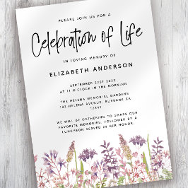 ライフお祝い招待状ワイルドフラワー 招待状