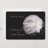 ライフお祝い招待状淡い色のピンクローズ 招待状 (正面)