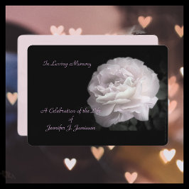 ライフお祝い招待状淡い色のピンクローズ 招待状