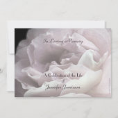 ライフお祝い淡い色のピンクローズフローラ 招待状 (正面)