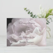 ライフお祝い淡い色のピンクローズフローラ 招待状 (スタンド正面)