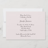 ライフお祝い淡い色のピンクローズフローラ 招待状 (裏面)