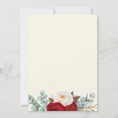 ライフお祝い葬儀記念赤バラ 招待状 (裏面)