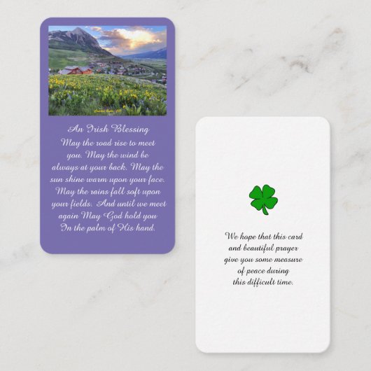 ライフお祝い記念葬式カード 名刺 (正面/裏面)