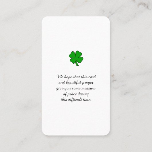 ライフお祝い記念葬式カード 名刺 (裏面)