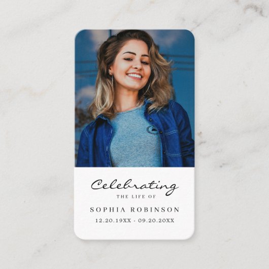 ライフお祝い2写真葬式祈りの言葉カード 名刺