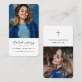 ライフお祝い2写真葬式祈りの言葉カード 名刺