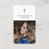 ライフお祝い2写真葬式祈りの言葉カード 名刺