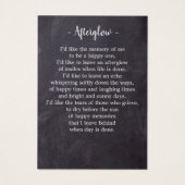 ライフお祝い3写真葬式祈りの言葉カード (裏面)