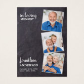 ライフお祝い3写真葬式祈りの言葉カード (正面)