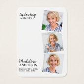 ライフお祝い3写真記念祈りの言葉カード (正面)