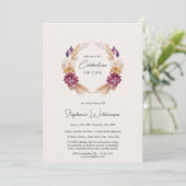 ライフお祝い4写真秋フローラ葬儀 招待状 (スタンド正面)