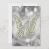 ライフお祝い – シルバー 招待状 (正面)