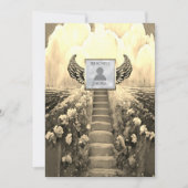 ライフお祝い-金ゴールド招待状 招待状 (正面)