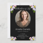 ライフかわいらしカードのワイルドバラお祝い 案内状 (正面)