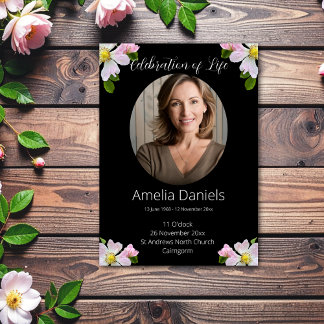 ライフかわいらしカードのワイルドバラお祝い 案内状