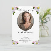 ライフかわいらしカードのワイルドバラお祝い 案内状 (スタンド正面)