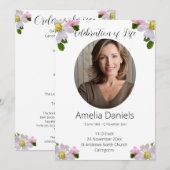 ライフかわいらしカードのワイルドバラお祝い 案内状 (正面/裏面)