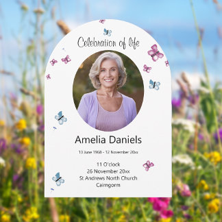 ライフかわいらしカードの蝶お祝い 招待状