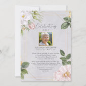 ライフかわいらしフローラのお祝い 招待状 (正面)