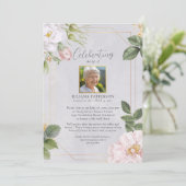 ライフかわいらしフローラのお祝い 招待状 (スタンド正面)