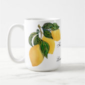 ライフがあなたにレモンのマグをクラシック送る コーヒーマグカップ (左)