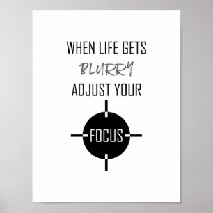 ライフがぼやけた場合Adjust Focus引用文, Wall Art ポスター