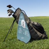 ライフがより良いゴルフ引用文イニシャルターコイズ ゴルフタオル (グリーン)