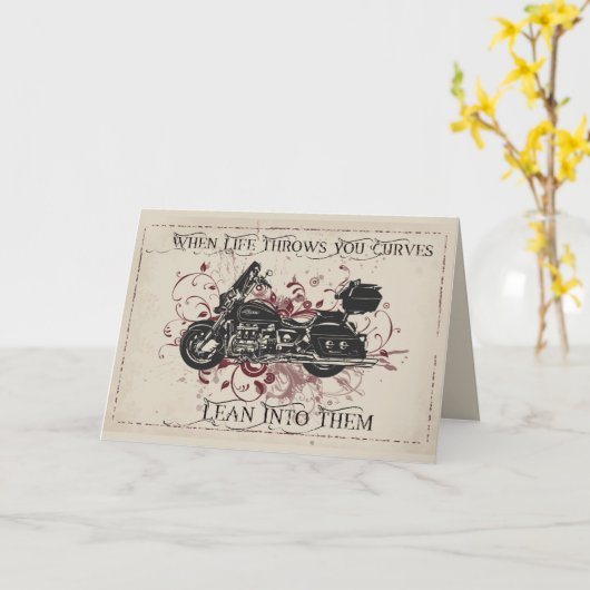 ライフがカーブをスローしたとき勇気付けられる カード (黄色い花)