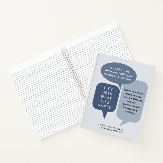 ライフがジャーナリンやる気を起こさせるグ・プロンプトを必要としていること ノートブック (内部)