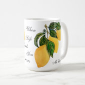 ライフがレモンだけどクラシックマグ コーヒーマグカップ (正面右)