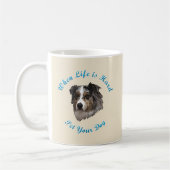 ライフが懸命の場合(オーストラリアの羊飼い) コーヒーマグカップ (左)