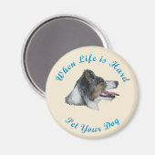 ライフが懸命の場合(オーストラリアの羊飼い) マグネット (正面/裏面)