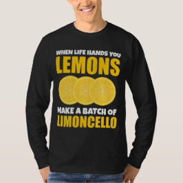 ライフが手に持つ場合は、レモンのバッチLimoncelloを作成 Tシャツ