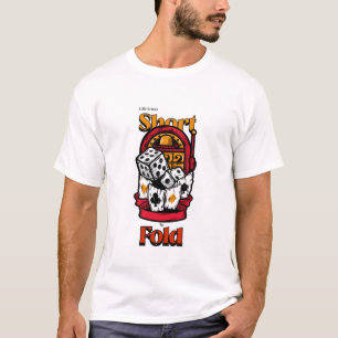 ライフが短すぎて折り畳めない、賭博カジノトランプのポーカー Tシャツ