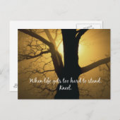 ライフが立つには懸命を取得する場合は、Kneel引用文 ポストカード (正面/裏面)