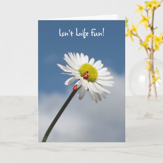 ライフでないおもしろい カード (黄色い花)