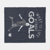 ライフなしゴールやる気を起こさせる引用文 フリースブランケット (正面(横))