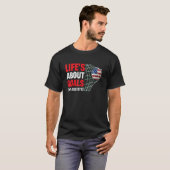 ライフについてゴールとアシストことわざ引用文協会 Tシャツ (正面フル)