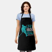 ライフについてゴールとアシストHockey Player Ice H エプロン (着用した状態)