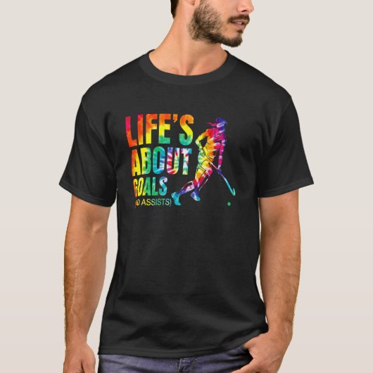 ライフについてゴールアイスホッケーボーイズアイスホッケー遊 Tシャツ (正面)