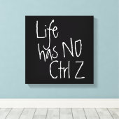 ライフにはctrl+zの文字がない キャンバスプリント (インサイチュ (ウッドフロア))