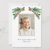 ライフのお祝い ウィンターブーケ フォトメモリアル 招待状 (裏面)